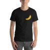 Unisex t-shirt with a picture of a banana on it.