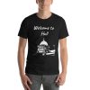 Unisex t-shirt that says "Welcome to Hull" with a picture of a landmark from Hull.