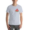 Unisex t-shirt with a picture of a slice of watermelon on it.