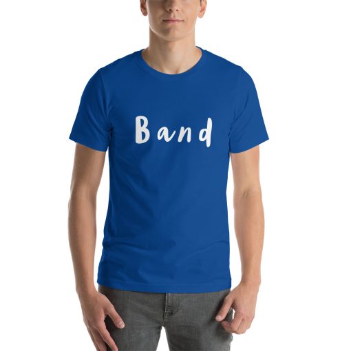 Unisex t-shirt that says "Band" on it.