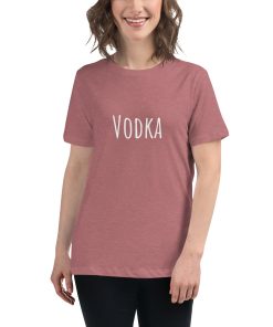 Women's t-shirt with the word "Vodka" on it.