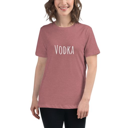 Women's t-shirt with the word "Vodka" on it.