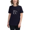 Women's t-shirt with a picture of a dice on it.