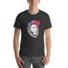 Unisex t-shirt with a picture of a lion wearing a baseball hat and hipster glasses.