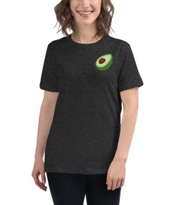 Women's t-shirt with a picture of an avocado on it.