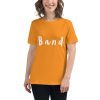 Women's t-shirt that says "band" on it.