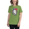 Women's cut t-shirt with a picture of a lion dressed as a hipster.