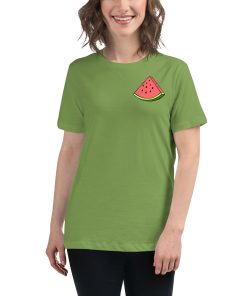 Women's t-shirt with a picture of a watermelon on it.