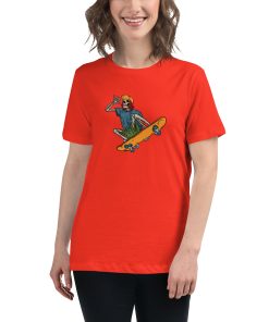 Skeleton Skate Board' Women's T-Shirt