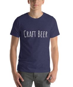 Unisex t-shirt that says "craft beer" on it.