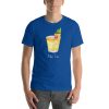 Unisex t-shirt with a picture of a mai tai on it.