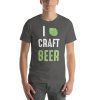 Unisex t-shirt that says "I (hops) craft beer" on it.