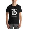 Unisex t-shirt that says "pugs not drugs" on it with a picture of a pug.