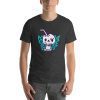 Unisex t-shirt with a picture of a skull made up as a cocktail.