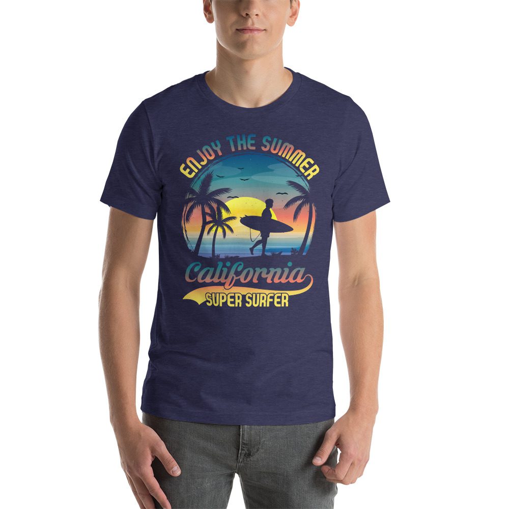 Sunset Skate T Shirt, Cool Beachy California Vibe