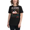 Women's t-shirt featuring a picture of a cat and various bits of wisdom you can learn from a cat.